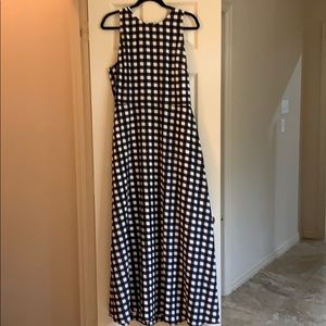 Banana Republic silk gingham maxi